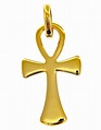 Cross of Life Ankh Crux Ansata Pendant gr 1,6 Yellow solid Gold 18k ...