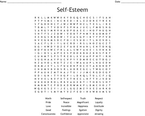Self Esteem Boosters Word Search Wordmint Word Search Printable