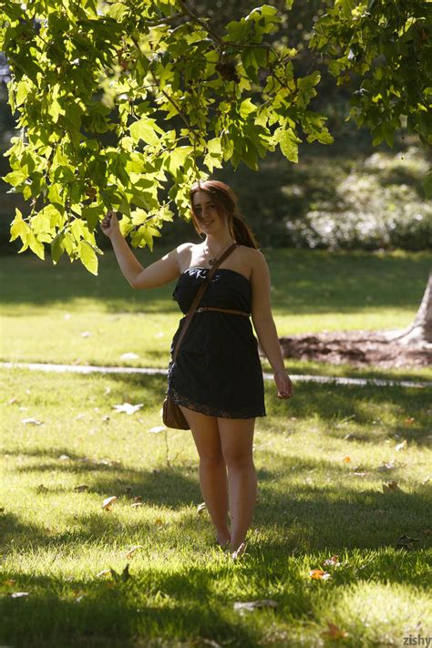 Teen Girlfriend Lanie Morgan Reveals Big Natural Tits And Ass In The Park