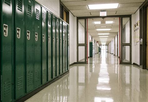 Hallway In American High School By Stocksy Contributor Raymond