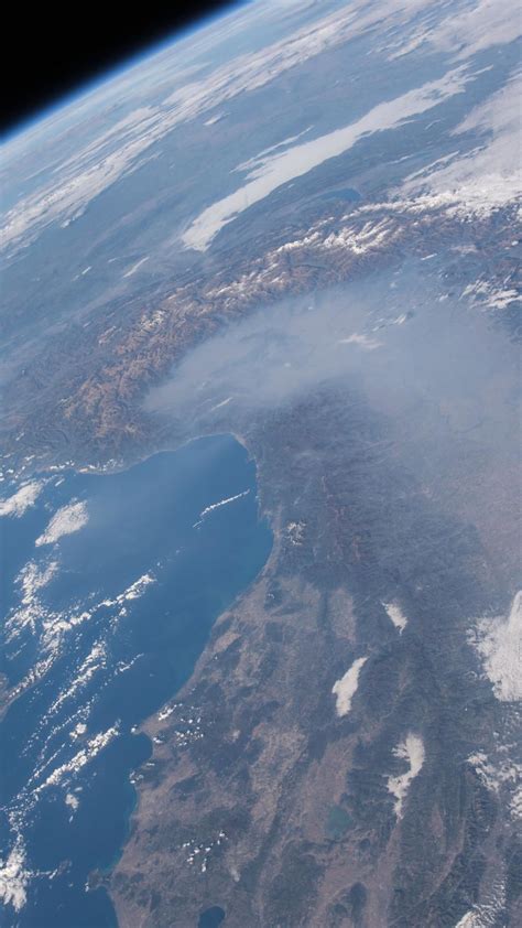 Northern Italy Viewed From The International Space Station Backiee