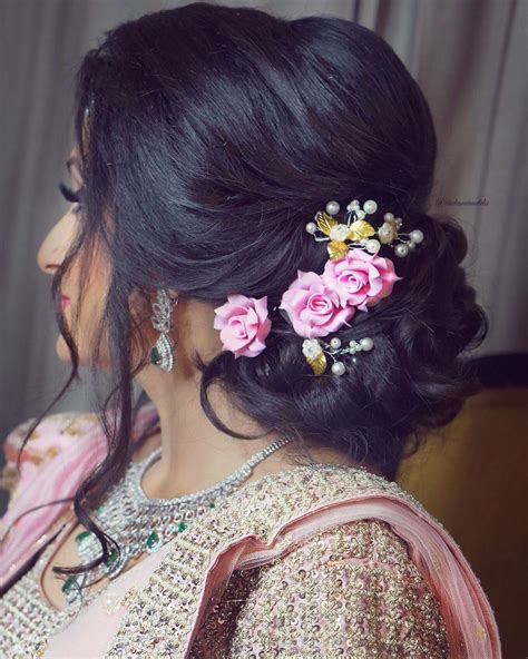 Indian Hairstyle With Rose Wavy Haircut