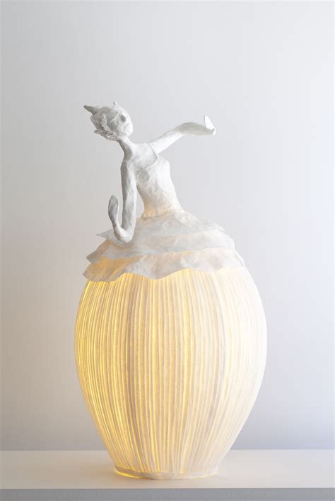 Paper Mache Lamps Sculptures Lumineuses Bal Oriental Unique