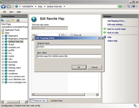 Using Rewrite Maps In Url Rewrite Module Microsoft Learn