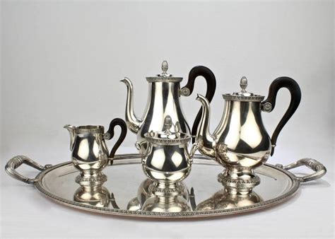 Christofle Malmaison French Empire Silver Plated Tea And Coffee Set