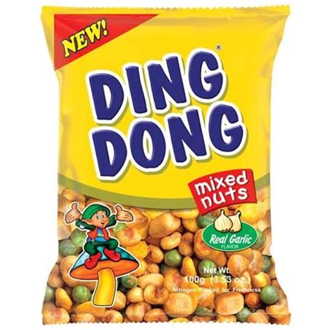 Ding Dong Mixed Nuts Real Garlic Yellow 100 G Sukli Filipino