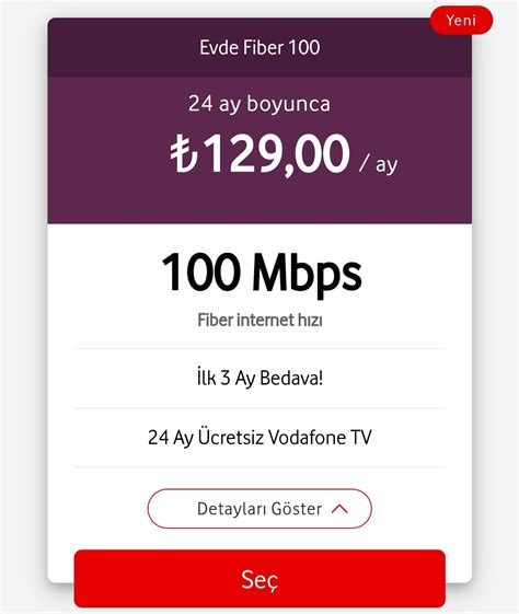 VODAFONE FİBER İLK FATURA HEDİYE RESMİ SİTEDEN UCUZ FİYATLAR