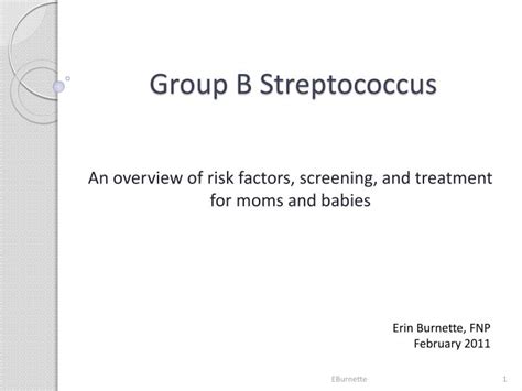 Ppt Group B Streptococcus Powerpoint Presentation Free Download Id 1835079