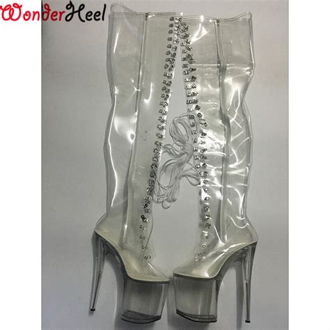 Buy Wonderheel Women 20cm Stiletto Heels Clear Pvc