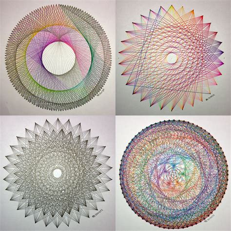 Mathematics and art come together! #geometry #stringart #circle #disk #handmade #mathart # ...