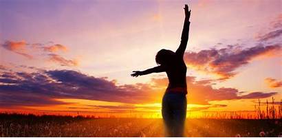 Joyful Yoga Healed Sunset Aged Middle Feeling