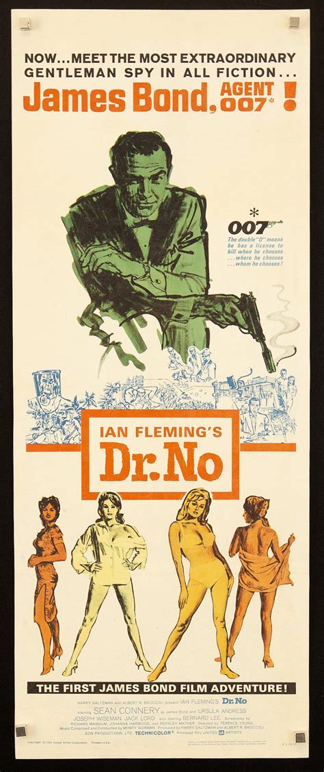 Dr No Vintage James Bond 007 Movie Poster