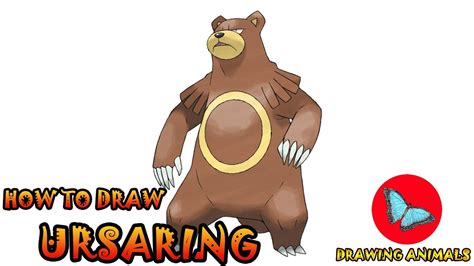 How To Draw Ursaring Pokemon Coloring And Drawing For Kids Youtube