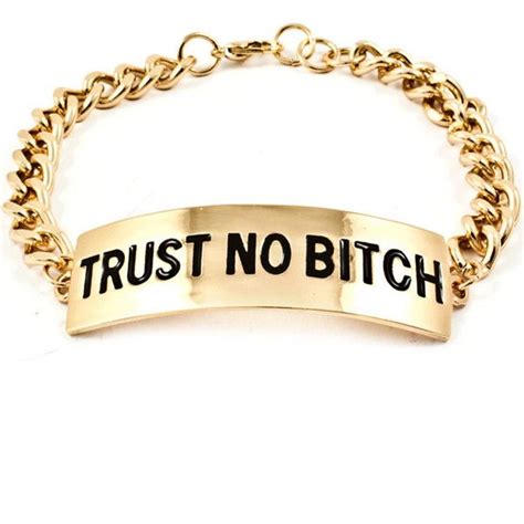 Trust No Bitch Gold Bracelet In The Words Of Nicki Minaj Statement