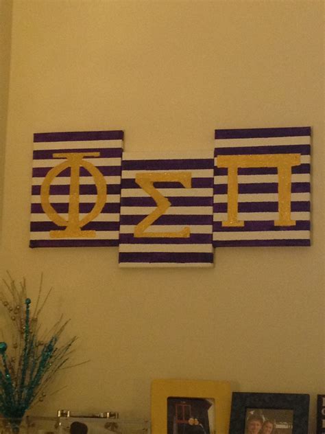 Phi Sigma Pi Letters That I Painted On Canvas Phi Sigma Pi Sigma