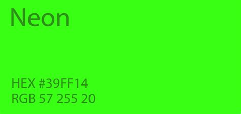 Neon Green Color Paint Code Swatch Chart Rgb Html Hex Green Colour