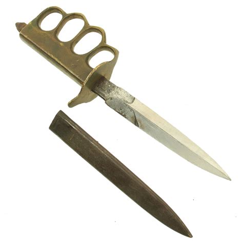 Original Us Wwi Model 1918 Mark I Trench Knife With Unmarked Blade B