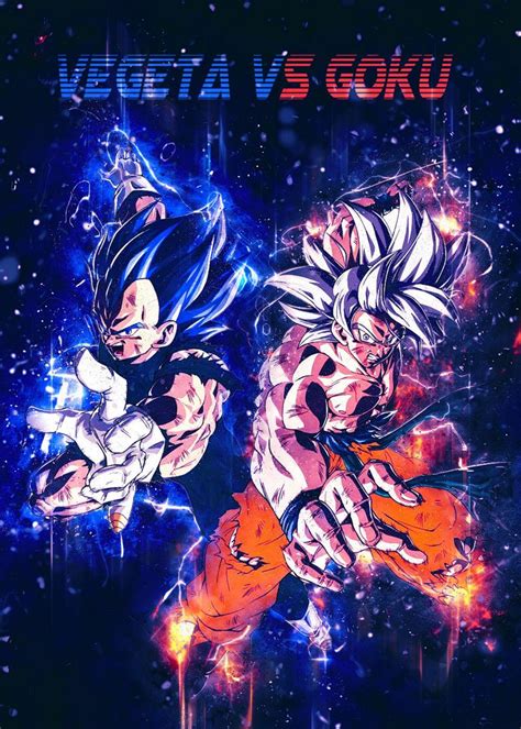 Vegeta Vs Goku Aura Poster By Syarifkuroakai Art Displate Art