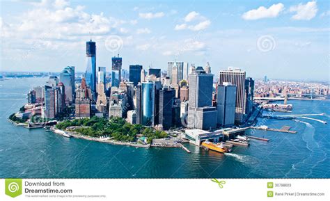 New York City Sky View Stock Image Image Of United