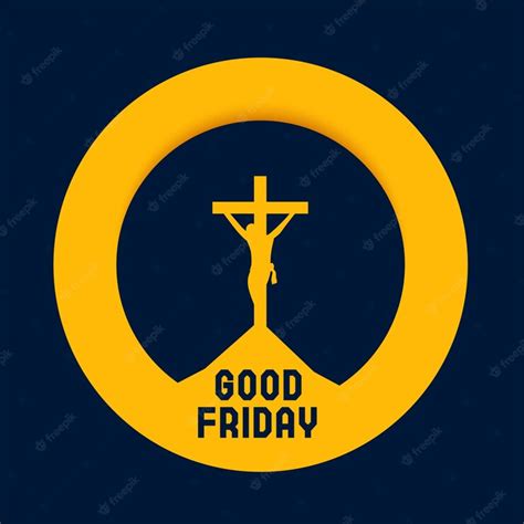 Free Vector Good Friday Holy Week Flat Card Design