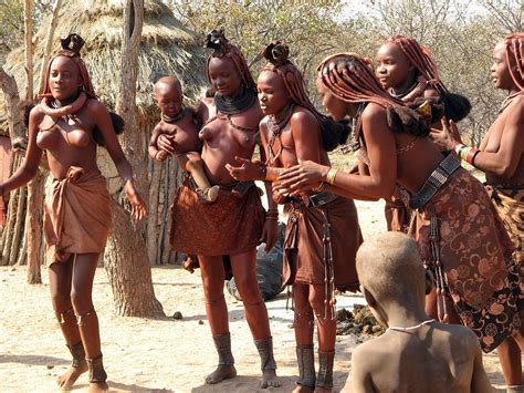 The Himba Dancing To The Birth Song Near Kunene River Angolanamibia Border The Himba Of