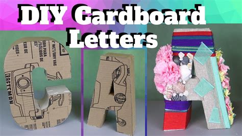 Diy Cardboard Letters Easiest Method To Make 3d Letters Tutorial