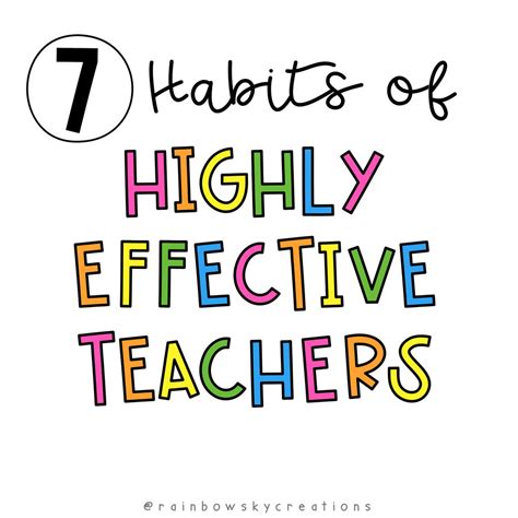 7 Habits Of Highly Effective Teachers