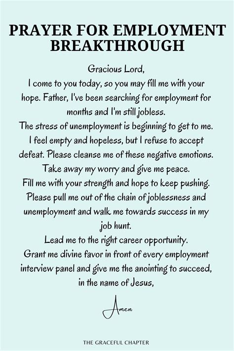 8 Effective Prayers For Employment The Graceful Chapter