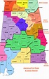 Map Of The State Of Alabama With Cities - Cities And Towns Map