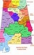 Map Of The State Of Alabama With Cities - Cities And Towns Map