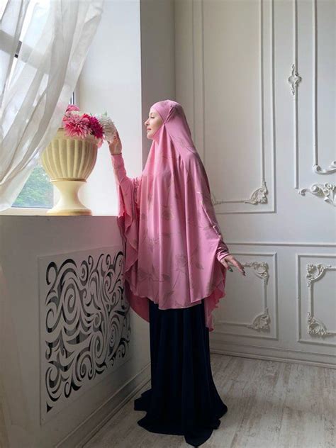 Rose Elegant Jilbab Islamic Clothing Pink Khimar Ready To Etsy In 2020 Islamic Clothing