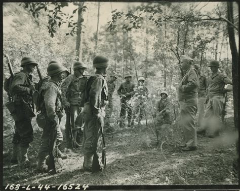 71st Division Commander Major General Landrum In The Field Talking To