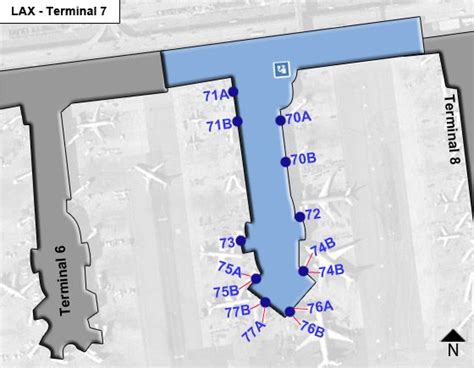 Los Angeles Airport Lax Terminal 7 Map