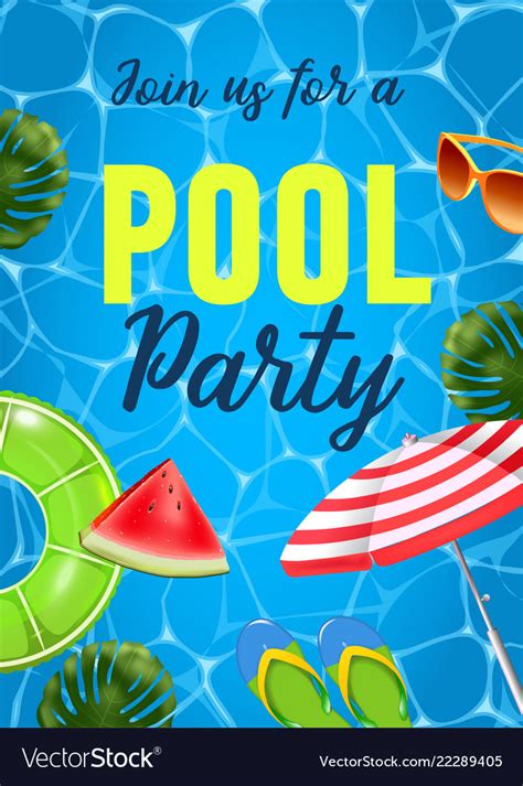 Blank Pool Party Invitation Template Pool Party Invitations Send