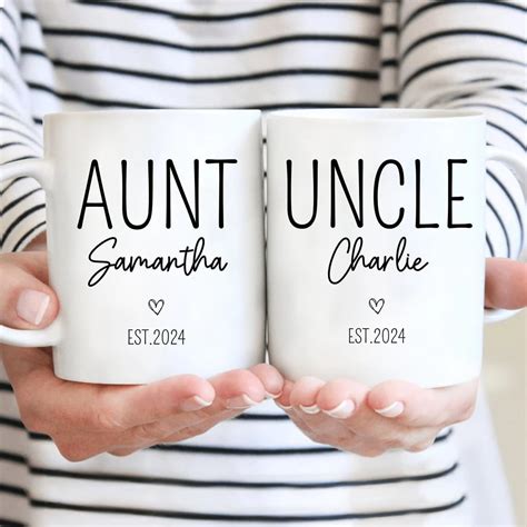 Amazon Com Set Of 2 Mugs Aunt Uncle Mug Great Aunt Gift Great Uncle