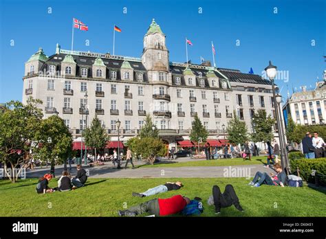 Grand Hotel In Oslo Norway Stock Photo Alamy