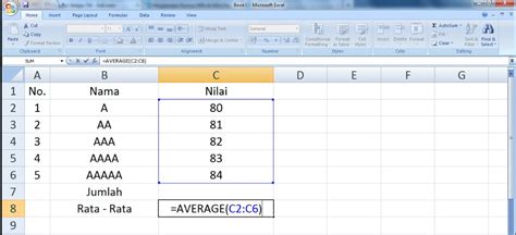 Cara Kerja Rumus Microsoft Excel