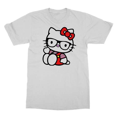 hello kitty nerd glasses men s t shirt ebay