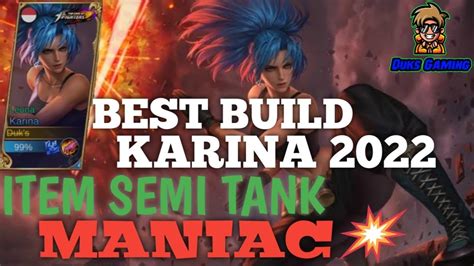 Karina Best Build 2022item Semi Tank Tutorial Karina Mlbbkarina