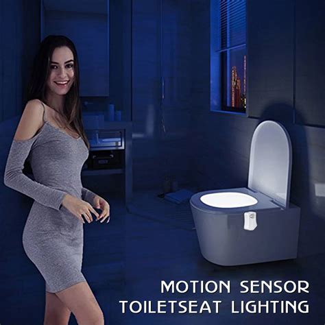 Pir Motion Sensor Toilet Seat Light Colors Aaa Battery Powered Smart Lamp For Toilet Bowl Wc