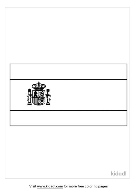 Spanish Flag Coloring Pages Free Flags Coloring Pages Kidadl