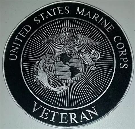 United States Marine Corps Large Veteran 11 Inch Back Patch Sewn