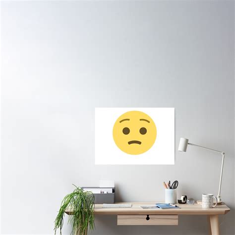 Slightly Frowning Face Smiley Emoji Poster For Sale By Kurveti