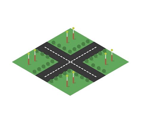 Premium Vector Isometric Road Junction