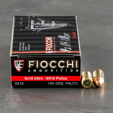 9x18 Ultra Ammo 50 Rounds Of 100 Grain Full Metal Jacket Truncated