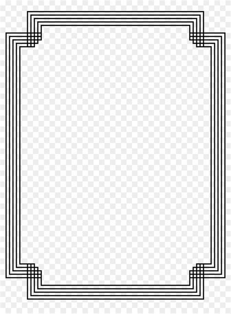 Big Image Transparent Double Line Border Clipart 153809 Pikpng