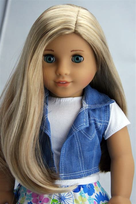 From hair care to storage, find all of your doll care products. Custom American Girl Doll ~ Aqua Blue Eyes and Blonde Hair ...