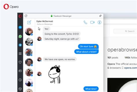 New Opera Browser Integrates Facebook Messenger Whatsapp And Telegram