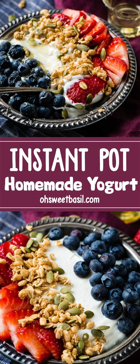 You can put the instant pot to work for you! Easy Instant Pot Yogurt Recipe (Homemade!) - Oh Sweet Basil