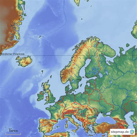 Stepmap Skandinavien Mit Europa Landkarte Für Deutschland